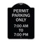 Signmission Permit Parking 7-00 Am to 7-00 Pm Heavy-Gauge Aluminum Architectural Sign, 24" x 18", BS-1824-23323 A-DES-BS-1824-23323 - alternate 1